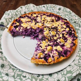 Rotkohl-Quiche, schnell und lecker