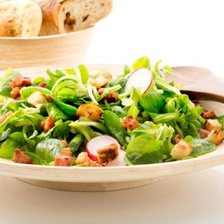 Feldsalat mit Kartoffel-Tofu-Dressing