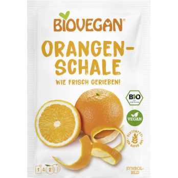 Orangenschale gerieben