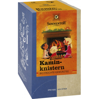 Kaminknistern Früchtetee