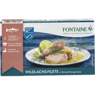 Wildlachs Filet in Senf-Honig