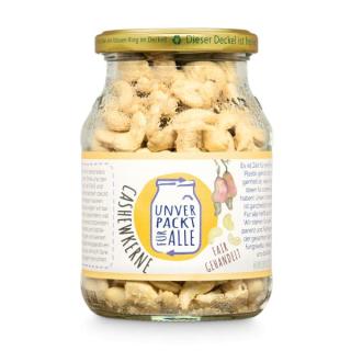 Cashewkerne ganz im Glas