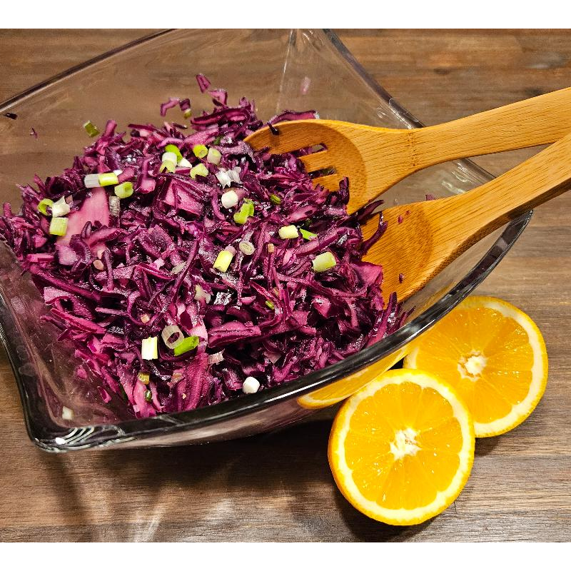 Rotkohl-Rohkostsalat einfach und lecker
