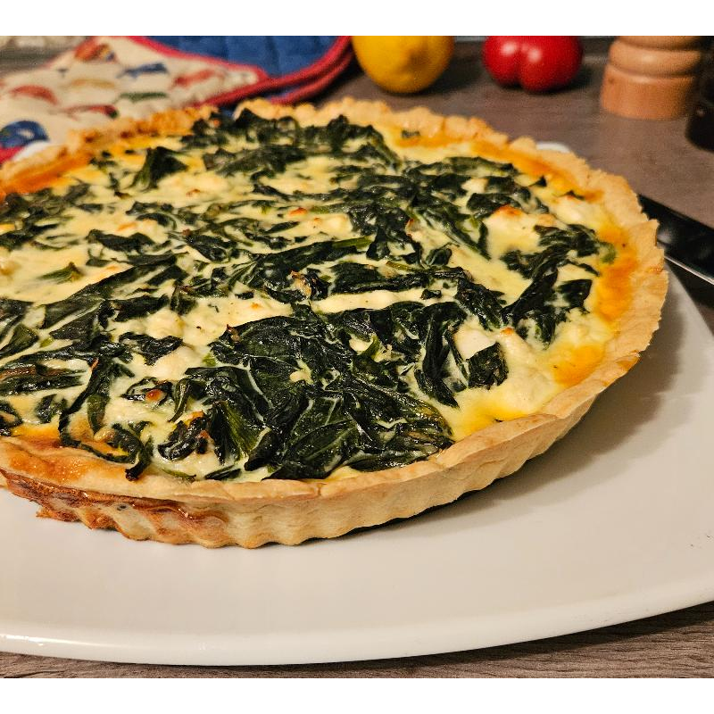 Spinatquiche mit Feta