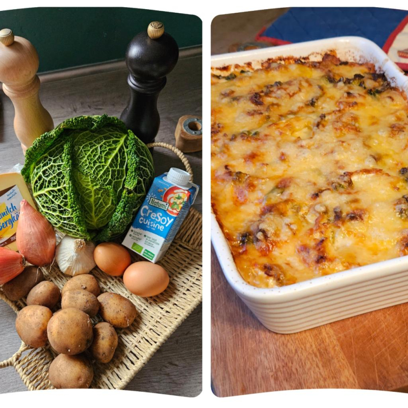 Wirsingkohl-Kartoffel-Auflauf