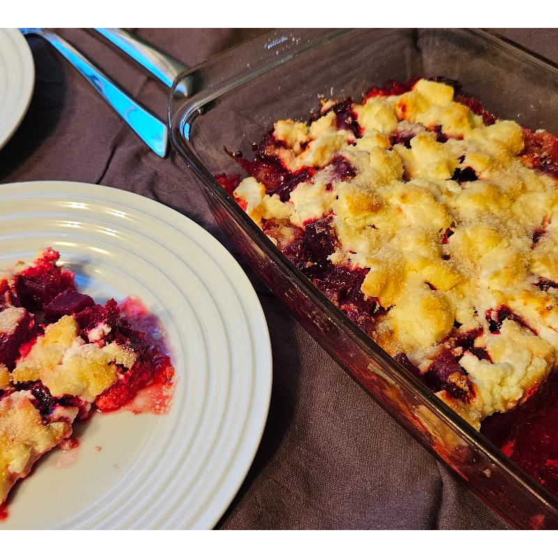 Spaghetti Kürbis- Rote-Bete-Auflauf