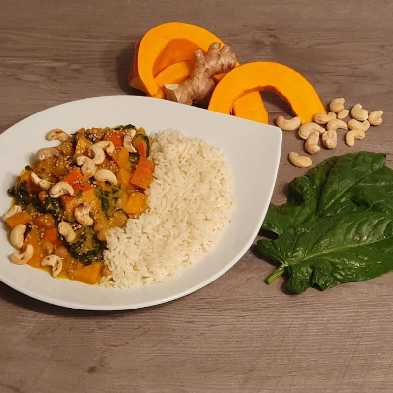 Kürbis-Kichererbsen-Curry