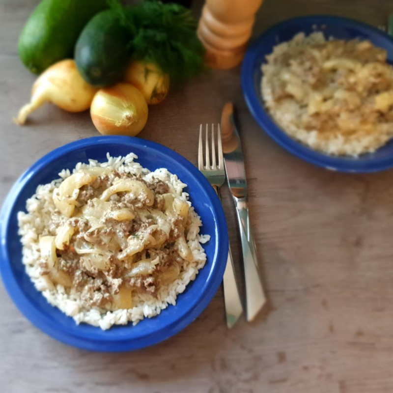 Schmorgurken-Hack Pfanne