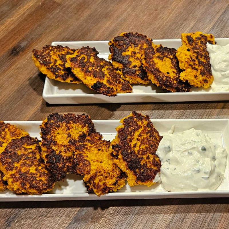 Möhrenpuffer mit Haferflocken