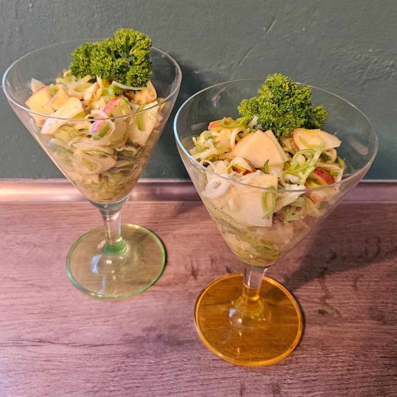 Porree-Apfel-Salat