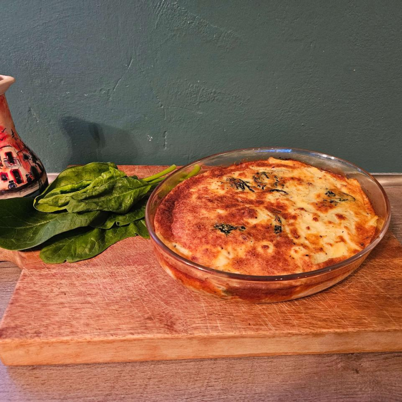 Spinat-Pastinaken-Auflauf