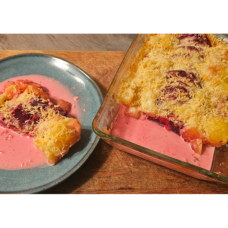 Rote Bete mit Kartoffel-Auflauf