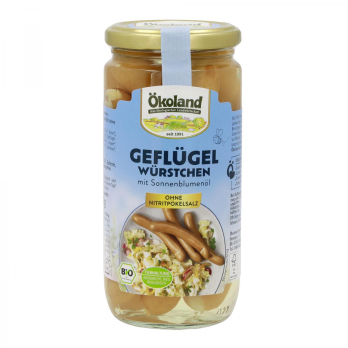 Glas Geflügel-Würstchen