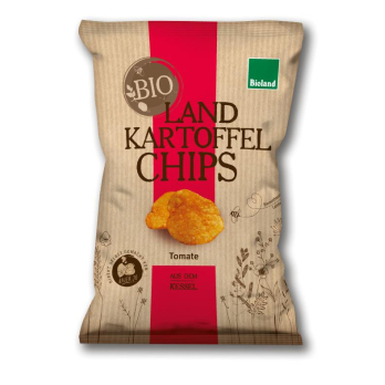 Landkartoffelchips Tomate